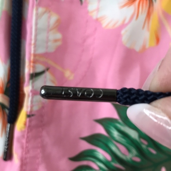 Coast Clothing Men's Pink Floral Swim Trunks Size L - Picture 2 of 9